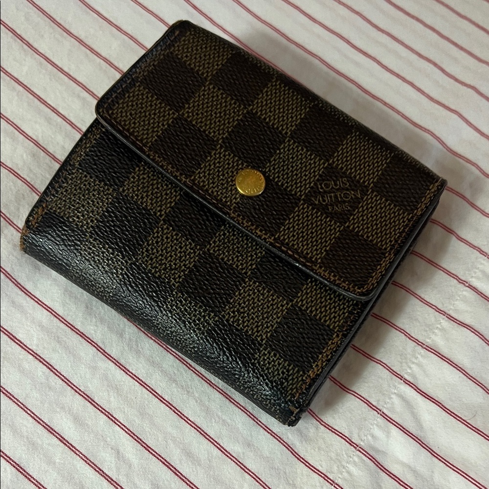 Louis Vuitton Brown and Black Checkered Wallet
